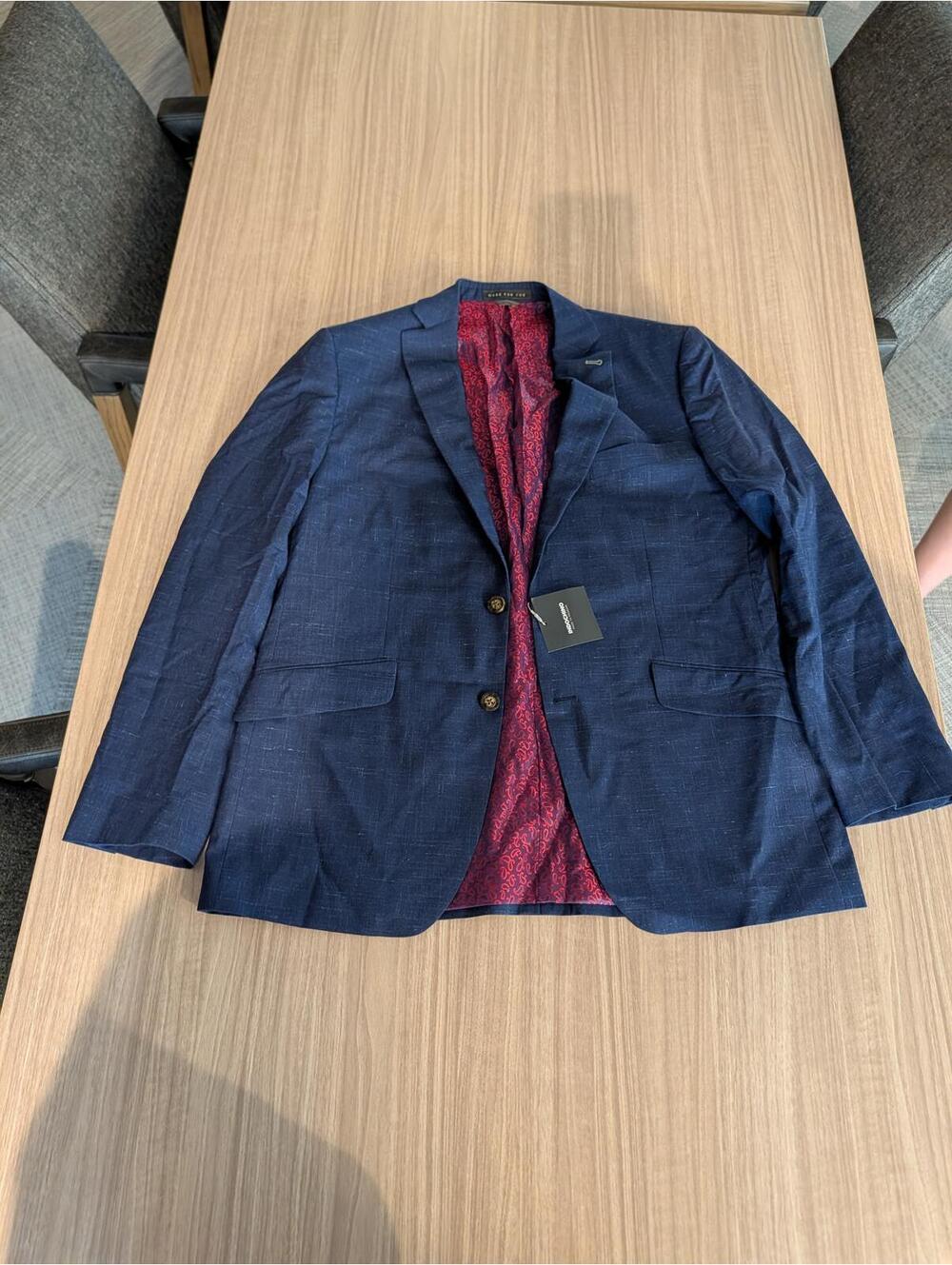 NEW Indochino Custom Blazer Linen Wool Blend Sage Green Tropical Weight